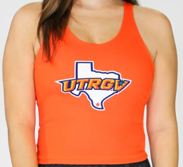 UTRGV- Angel Crop Top Bra in Orange
